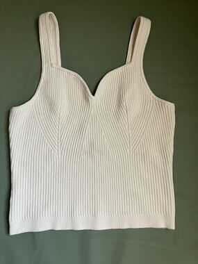 Abercrombie & Fitch Cream Ribbed Tank